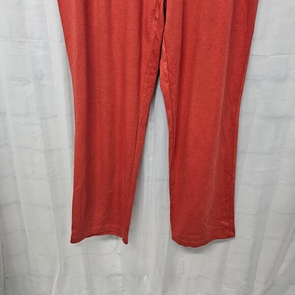 Lands' End Spice Orange Sport Knit Straight Leg Pants Athleisure Casual XL - Picture 4 of 12